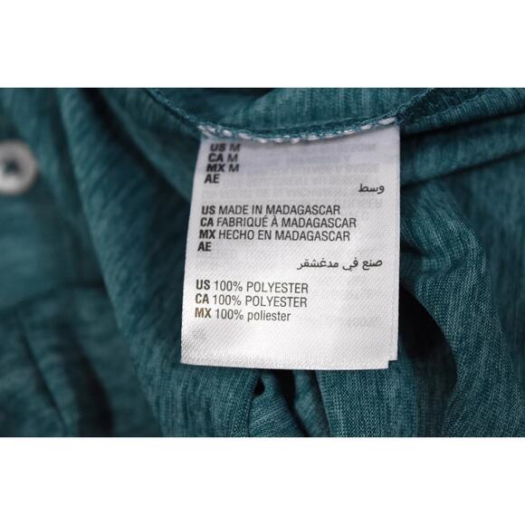 Alfani Mens Polo Shirt Medium Peacock Short Sleeve Stretch Mosture Wicking New - Picture 6 of 6